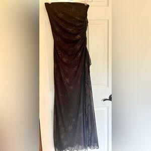 Strapless Maxi Formal Dress - Cascading ruffles